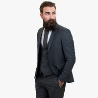 Happy Gentleman GRINGO pelēks trīsdaļīgs vilnas uzvalks