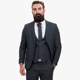 Happy Gentleman GRINGO pelēks trīsdaļīgs vilnas uzvalks