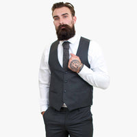 Happy Gentleman GRINGO pelēks trīsdaļīgs vilnas uzvalks