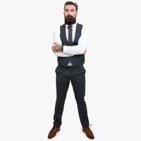 Happy Gentleman GRINGO pelēks trīsdaļīgs vilnas uzvalks