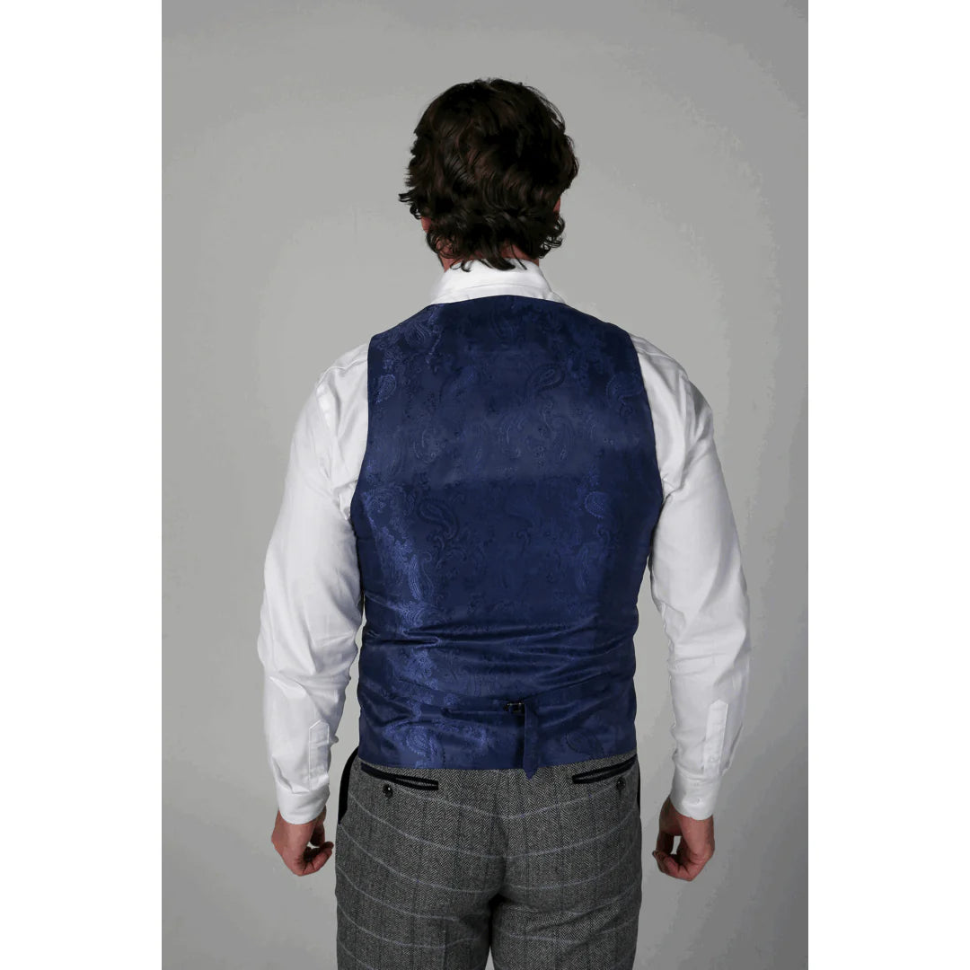 Harris - vīriešu pelēka tvīda veste