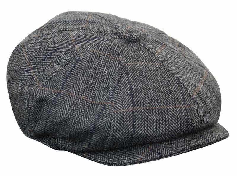 Vīriešu tvīda rūtainā Peaky Blinders cepure