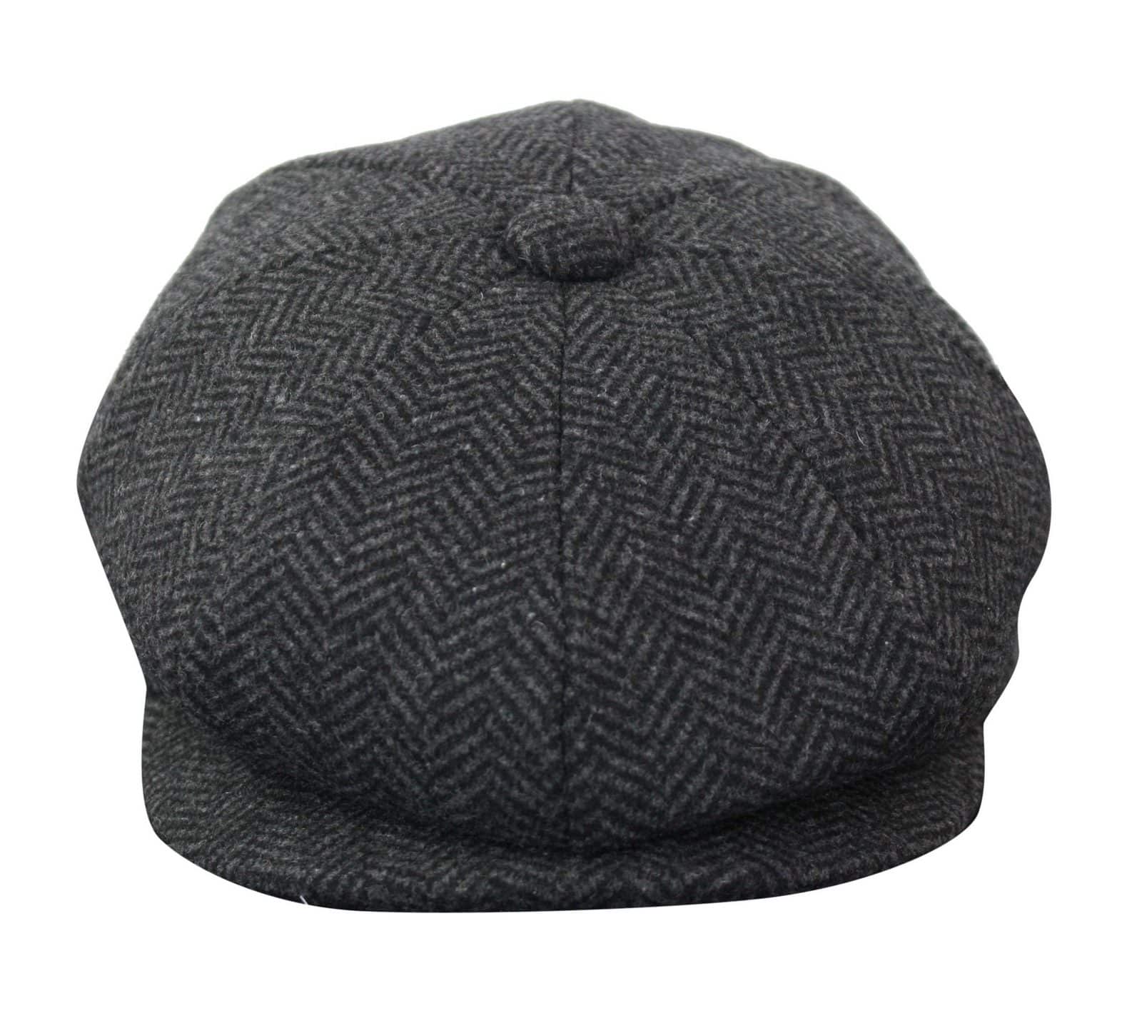 HT6316 - vīriešu tvīda cepure ar "siļķu kaula" rakstu un "Peaky Blinders" rakstu