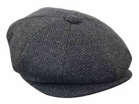 HT6316 - vīriešu tvīda cepure ar "siļķu kaula" rakstu un "Peaky Blinders" rakstu
