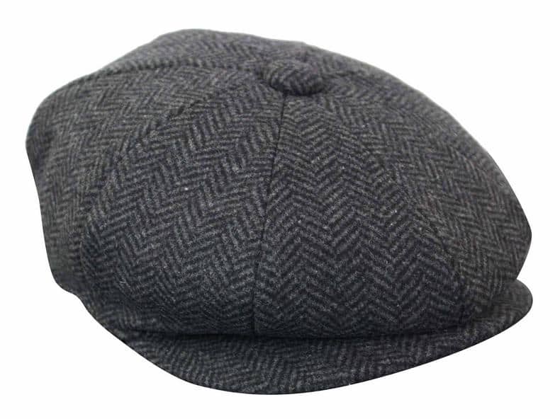 HT6316 - vīriešu tvīda cepure ar "siļķu kaula" rakstu un "Peaky Blinders" rakstu