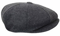 HT6316 - vīriešu tvīda cepure ar "siļķu kaula" rakstu un "Peaky Blinders" rakstu