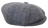 HT6316 - vīriešu tvīda cepure ar "siļķu kaula" rakstu un "Peaky Blinders" rakstu