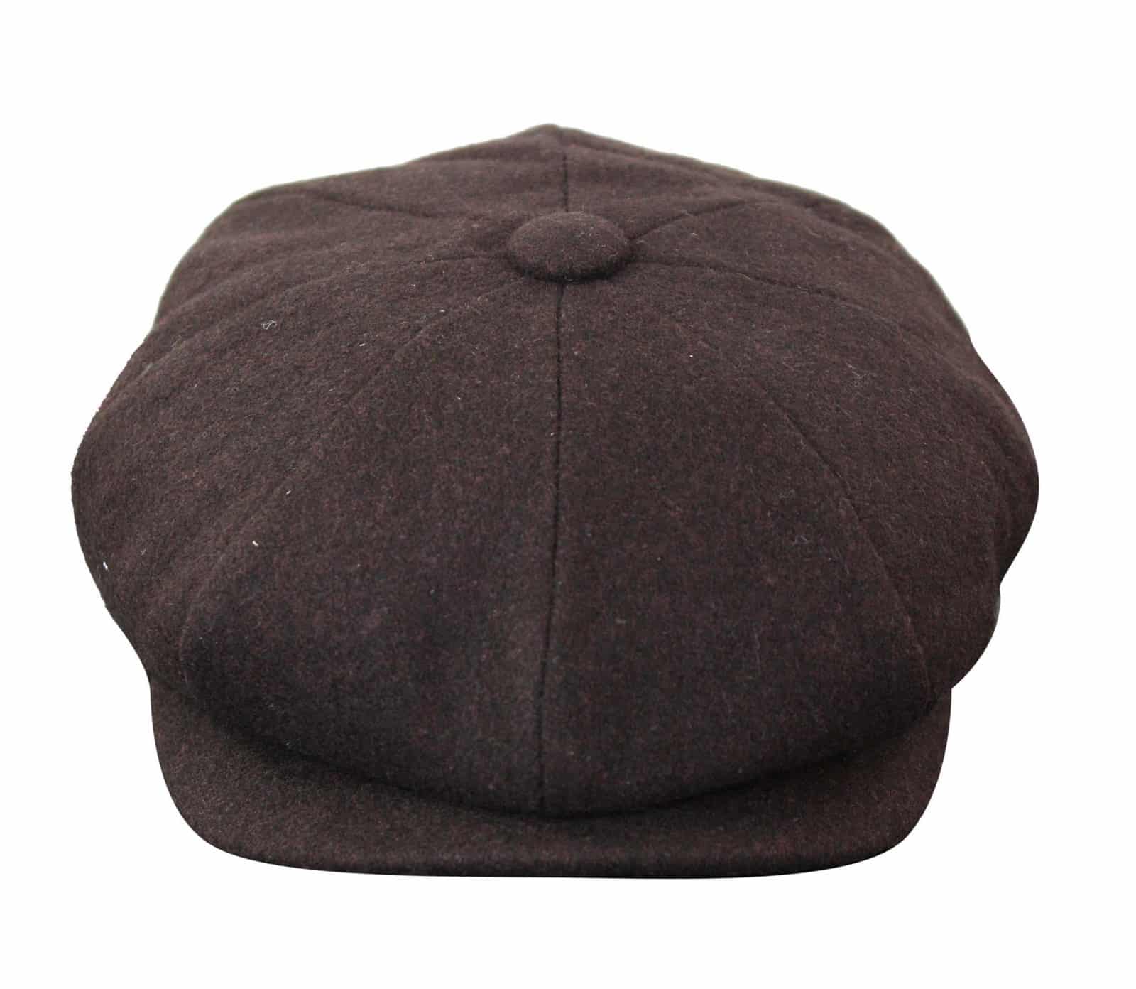 HT6363 - vīriešu vintage tvīda Newsboy Peaky Blinders cepure - brūna/vīna krāsā