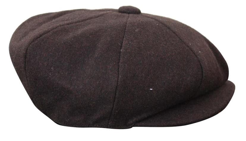 HT6363 - vīriešu vintage tvīda Newsboy Peaky Blinders cepure - brūna/vīna krāsā