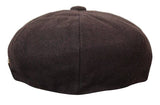 HT6363 - vīriešu vintage tvīda Newsboy Peaky Blinders cepure - brūna/vīna krāsā