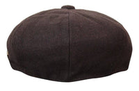 HT6363 - vīriešu vintage tvīda Newsboy Peaky Blinders cepure - brūna/vīna krāsā