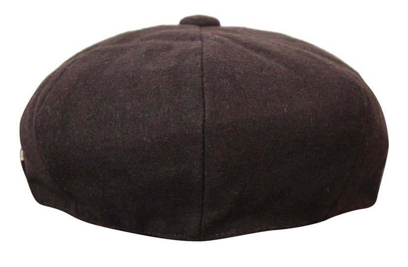 HT6363 - vīriešu vintage tvīda Newsboy Peaky Blinders cepure - brūna/vīna krāsā