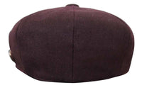 HT6363 - vīriešu vintage tvīda Newsboy Peaky Blinders cepure - brūna/vīna krāsā