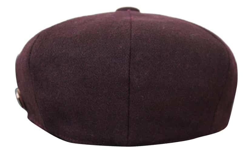 HT6363 - vīriešu vintage tvīda Newsboy Peaky Blinders cepure - brūna/vīna krāsā