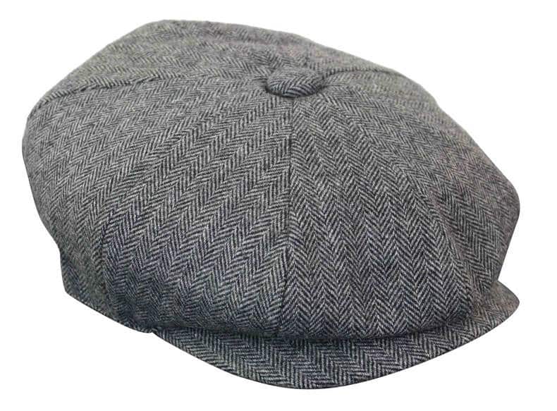 HT6364 - vīriešu tvīda cepure ar "siļķu kaula" rakstu un "Newsboy Peaky Blinders" rakstu