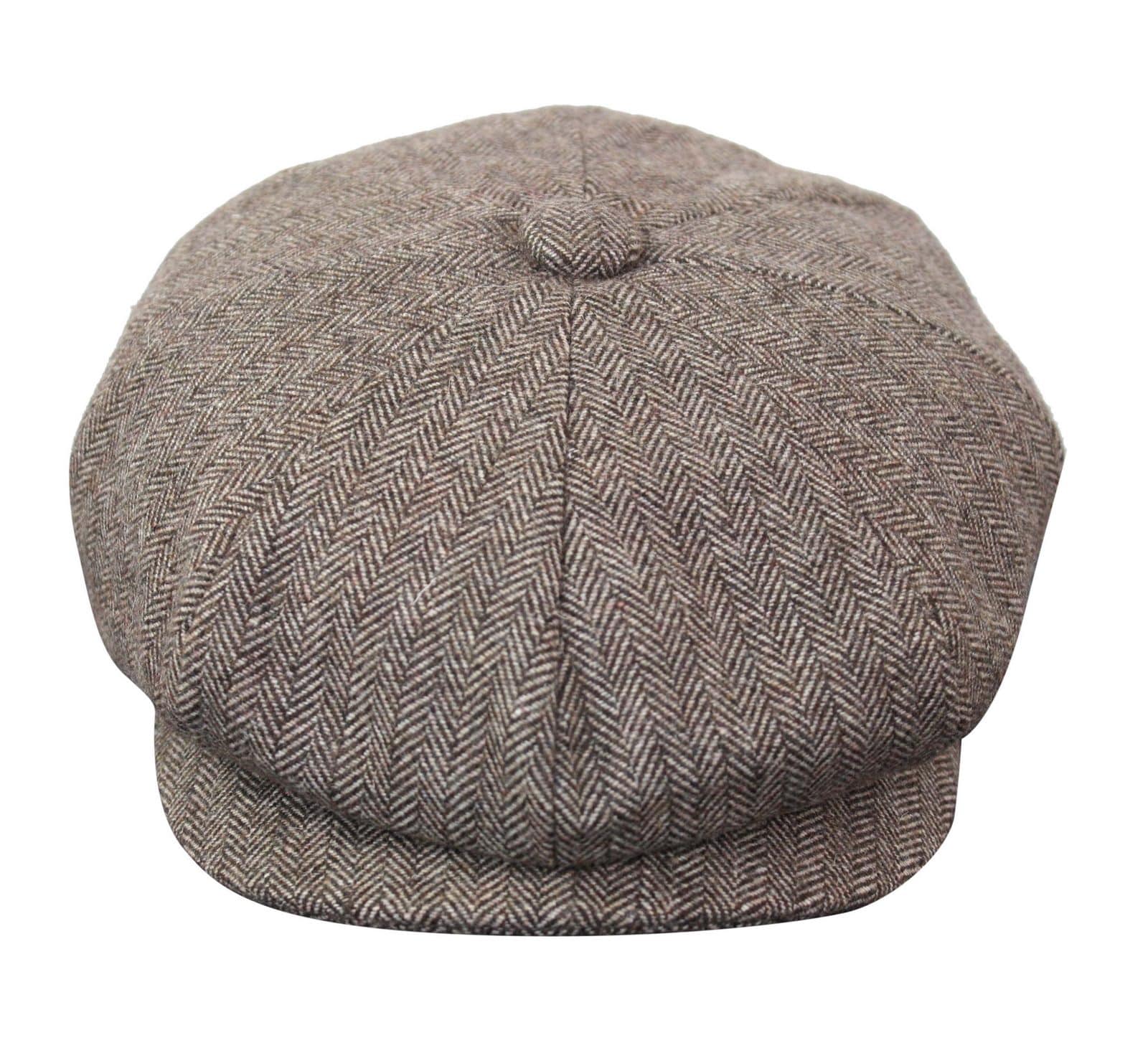 HT6364 - vīriešu tvīda cepure ar "siļķu kaula" rakstu un "Newsboy Peaky Blinders" rakstu