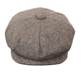HT6364 - vīriešu tvīda cepure ar "siļķu kaula" rakstu un "Newsboy Peaky Blinders" rakstu