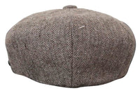 HT6364 - vīriešu tvīda cepure ar "siļķu kaula" rakstu un "Newsboy Peaky Blinders" rakstu