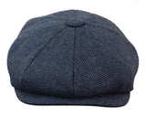 HT6364 - vīriešu tvīda cepure ar "siļķu kaula" rakstu un "Newsboy Peaky Blinders" rakstu