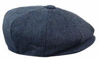 HT6364 - vīriešu tvīda cepure ar "siļķu kaula" rakstu un "Newsboy Peaky Blinders" rakstu