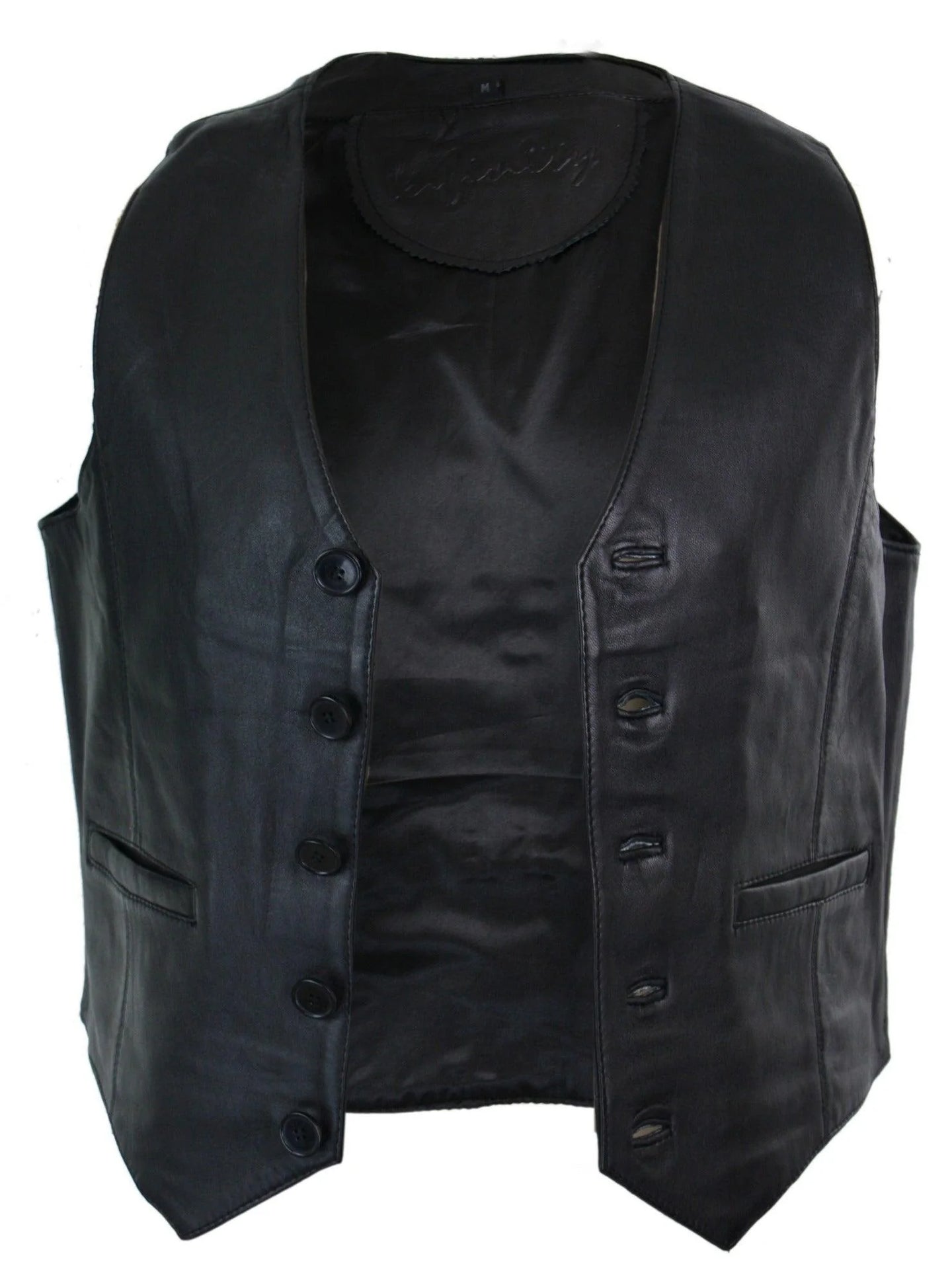 Infinity 153 Napa - vīriešu īstas ādas veste, klasiska, vintage, retro, melna