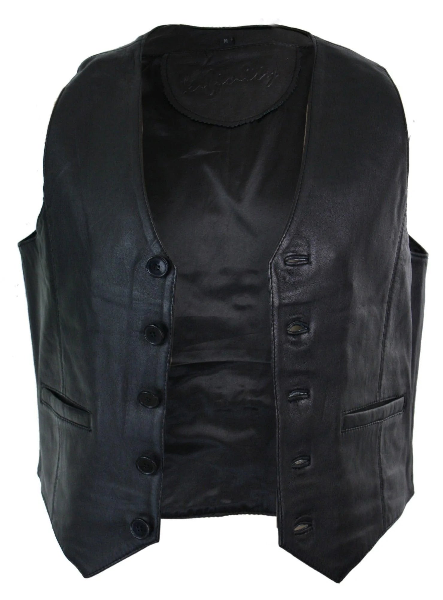 Infinity 153 Napa - vīriešu īstas ādas veste, klasiska, vintage, retro, melna
