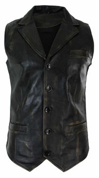 Vīriešu īstas ādas veste, gaiši brūna, melna, eleganta, ikdienas, vintage stila, retro brūna