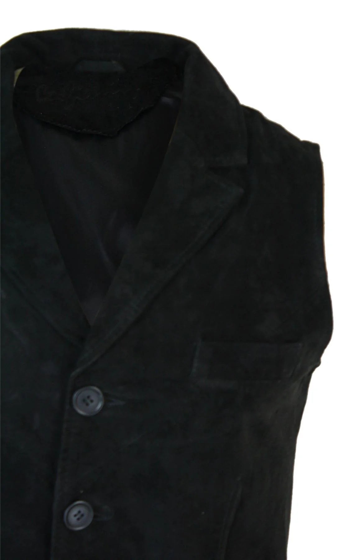 Vīriešu īstas zamšādas melna ikdienas veste no Vintage Retro
