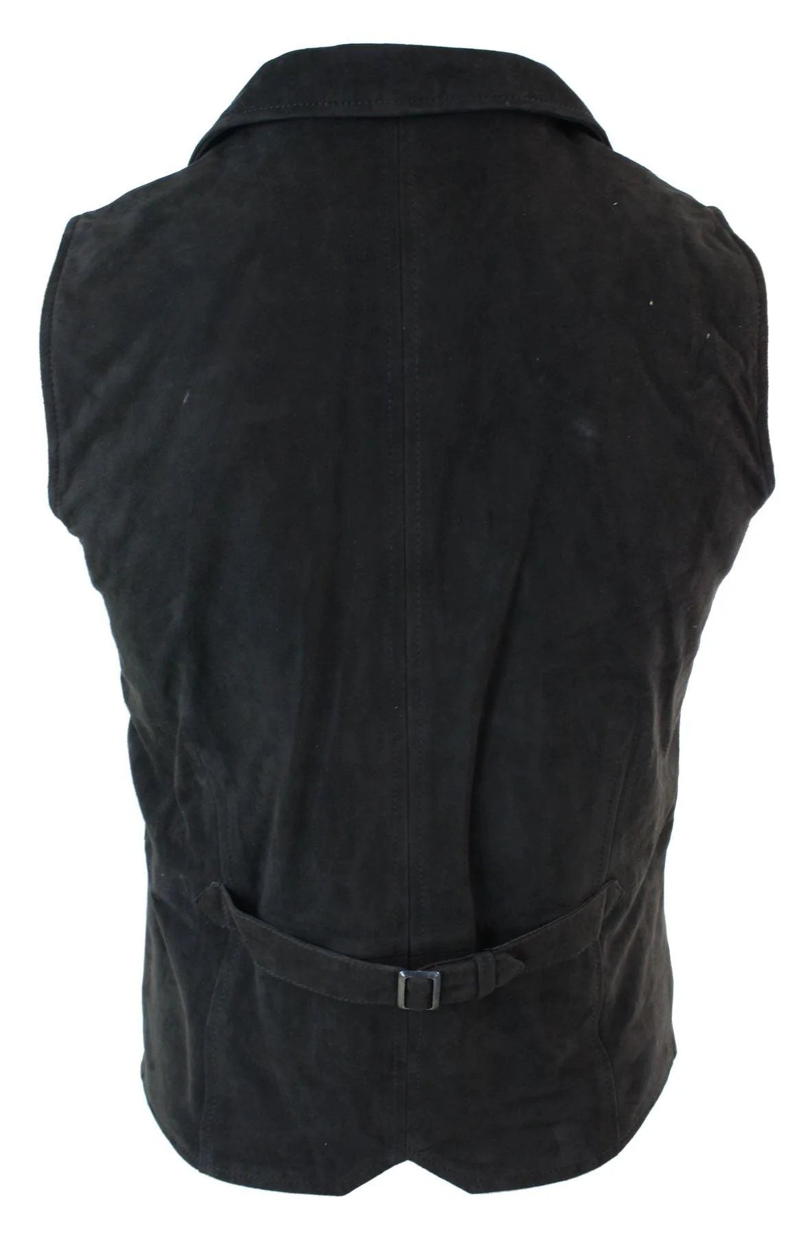 Vīriešu īstas zamšādas brūna eleganta ikdienas veste no Vintage Retro