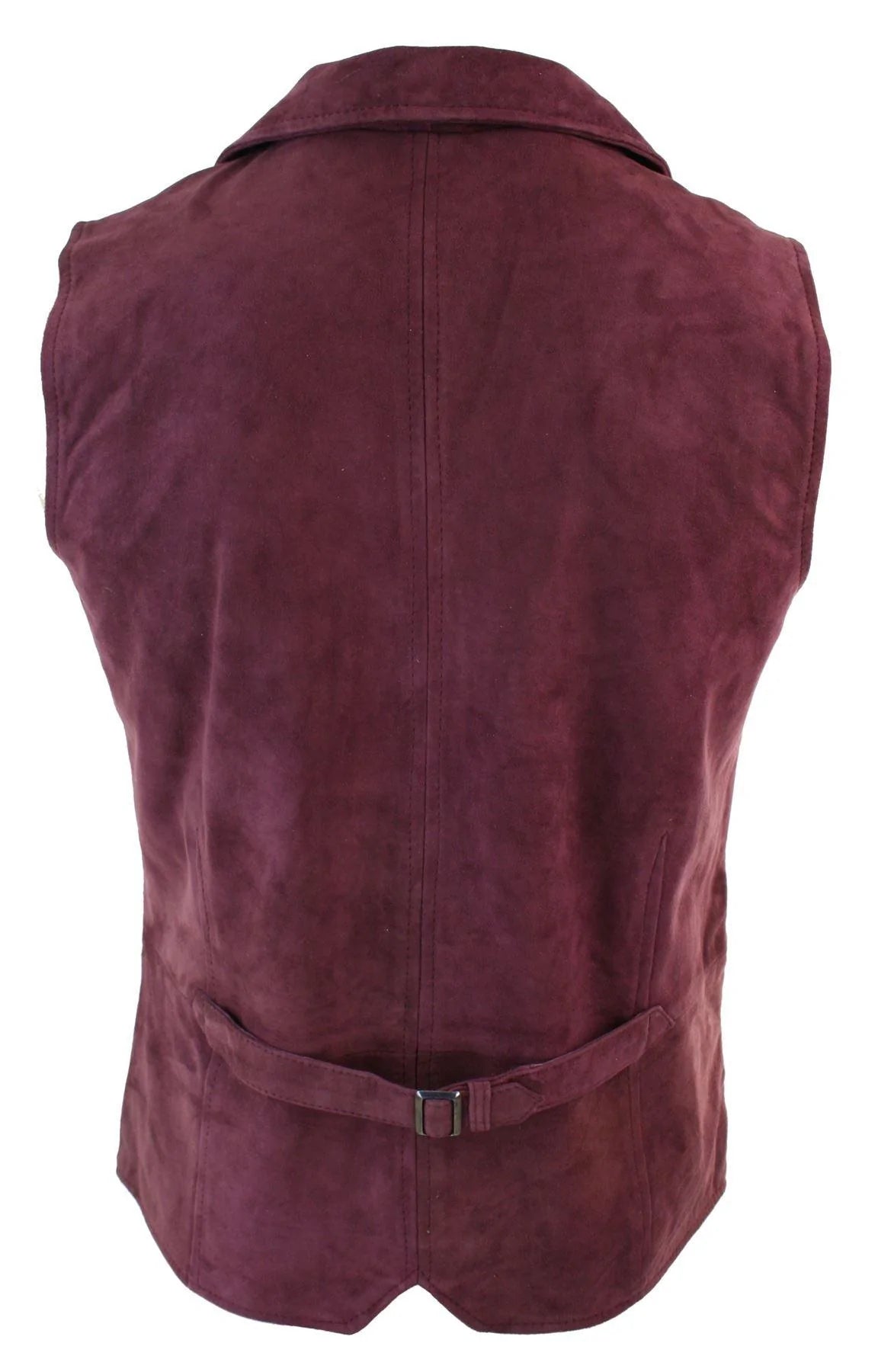 Vīriešu īstas zamšādas bordo krāsas eleganta ikdienas veste no Vintage Retro