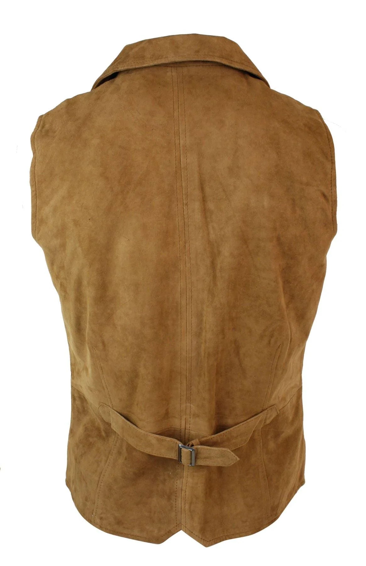 Vīriešu īstas zamšādas ādas gaiši brūna eleganta ikdienas veste, vintage retro stila