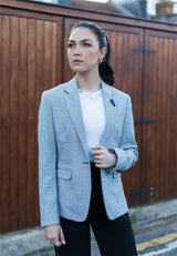 Sieviešu tvīda bēša žakete vilnas klasiskā medību jaka no 1920. gadu retro stila