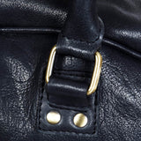 Vīriešu roku darināta īstas ādas ceļojumu soma - melna