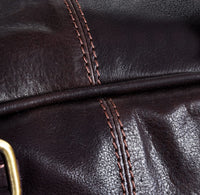 Vīriešu roku darināta īstas ādas ceļojumu soma - brūna