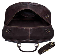 Īstas ādas vintage rokas bagāžas ceļojumu soma - brūna