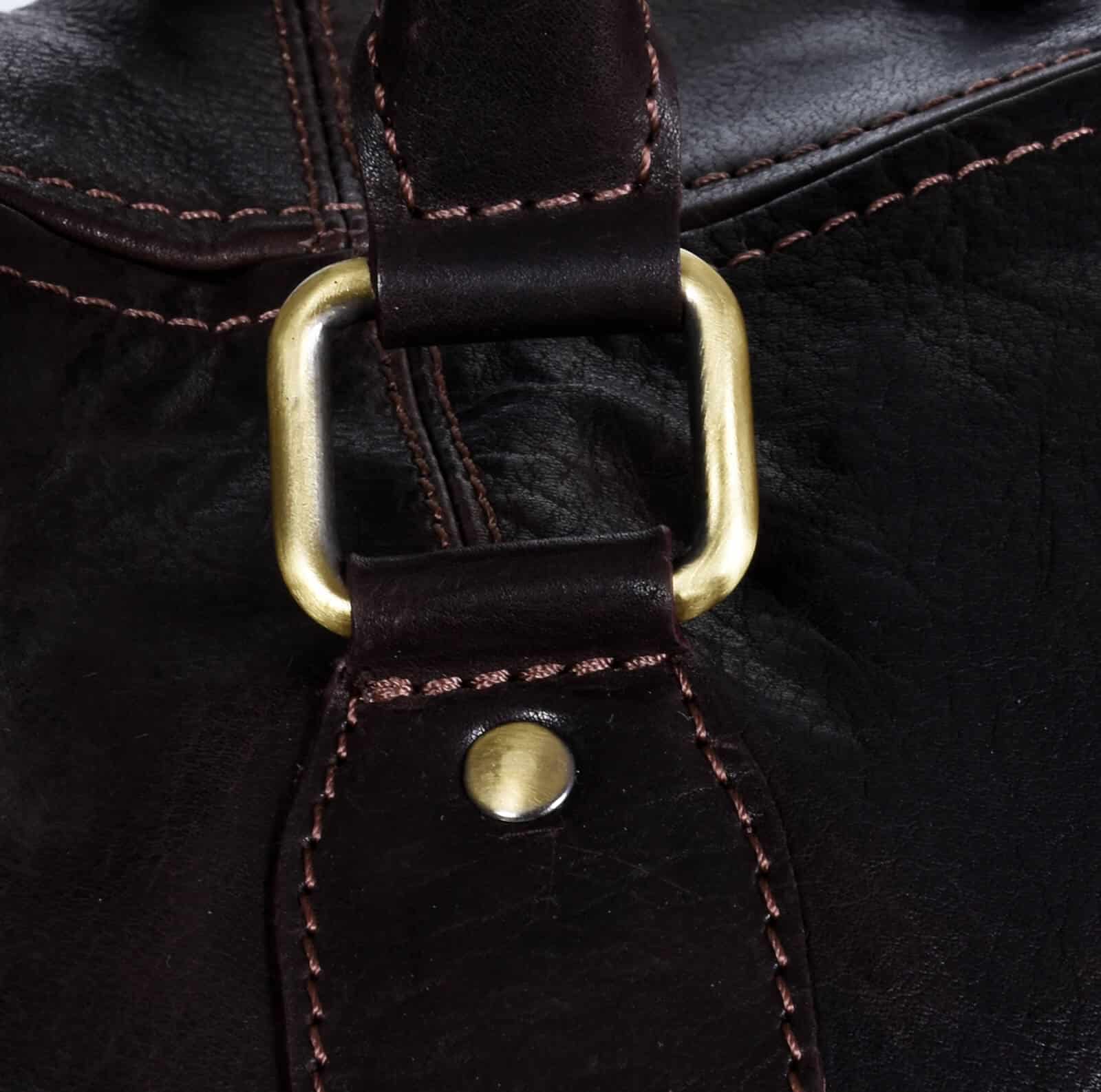 Īstas ādas vintage rokas bagāžas ceļojumu soma - brūna