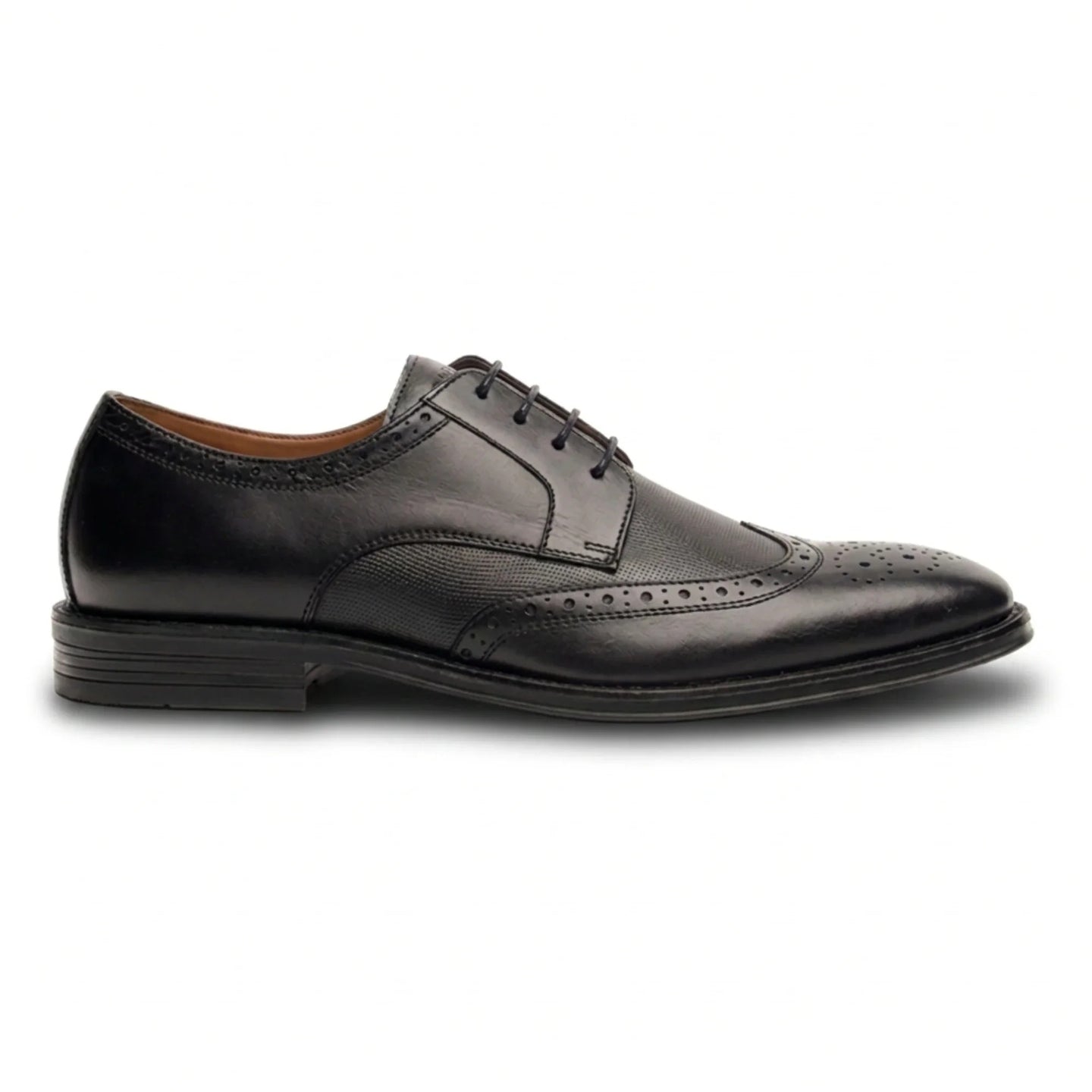 Lorenzo - vīriešu melnas pulētas ādas Oxfords kurpes