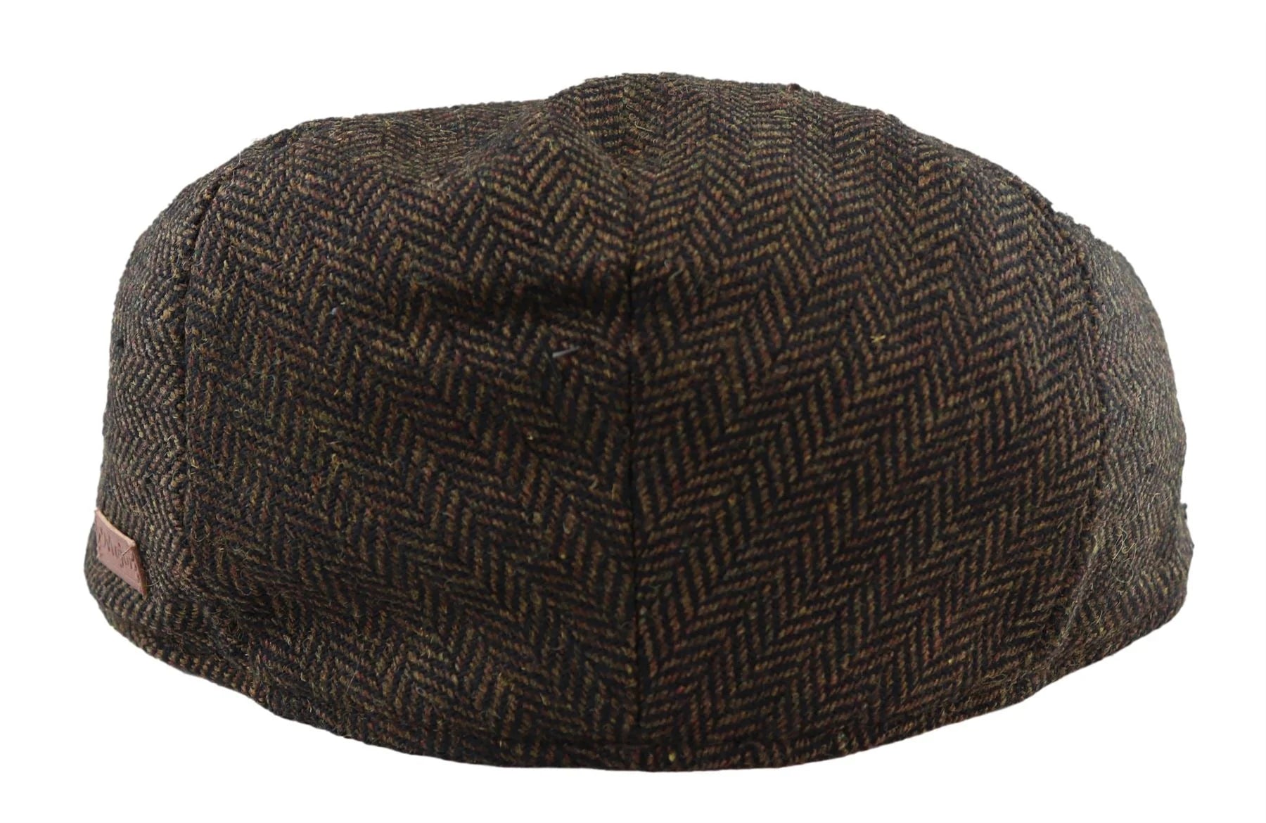 Vīriešu plakana cepure ar vilnas "siļķu kaula" rakstu, brūna, klasiska 1920. gadu unisex stila zēnu cepure