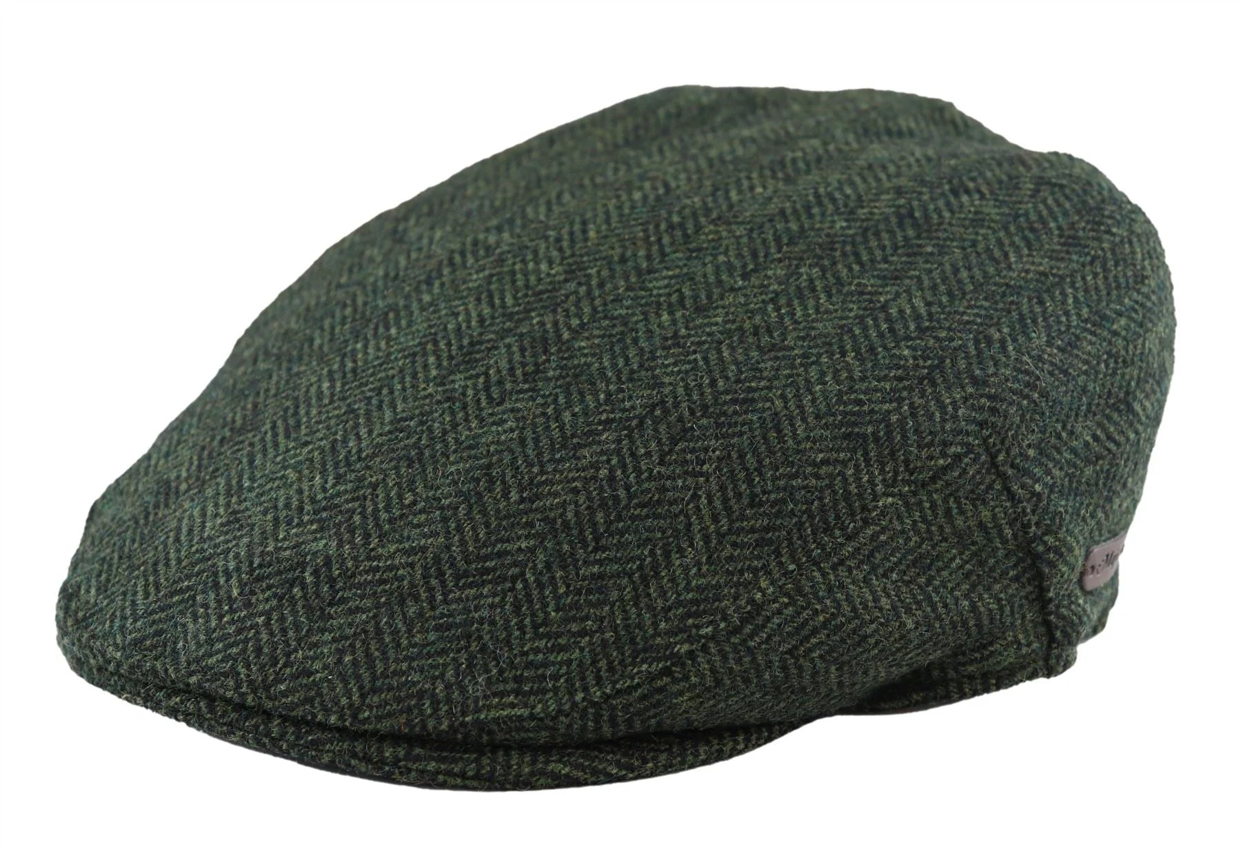 Vīriešu plakana cepure ar vilnas "siļķu kaula" rakstu, olīvu krāsas tvīda raksts, klasisks 1920. gadu unisex stila zēniem