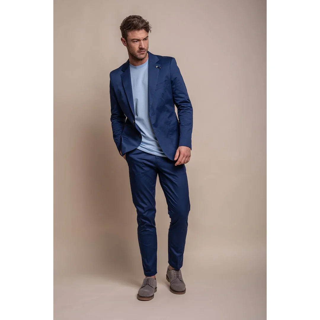 Mario - vīriešu vasaras zila eleganta žakete