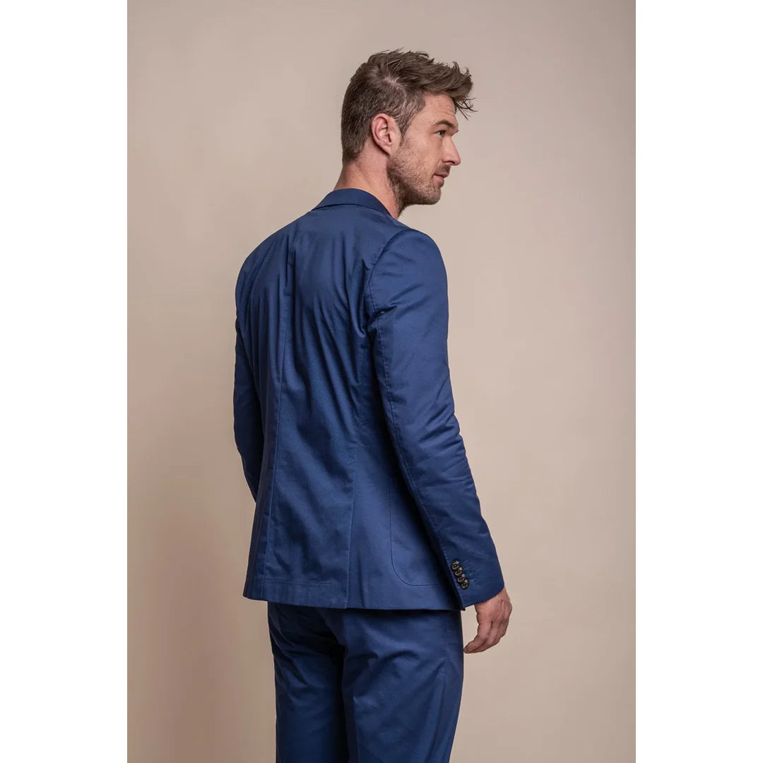 Mario - vīriešu vasaras zila eleganta žakete