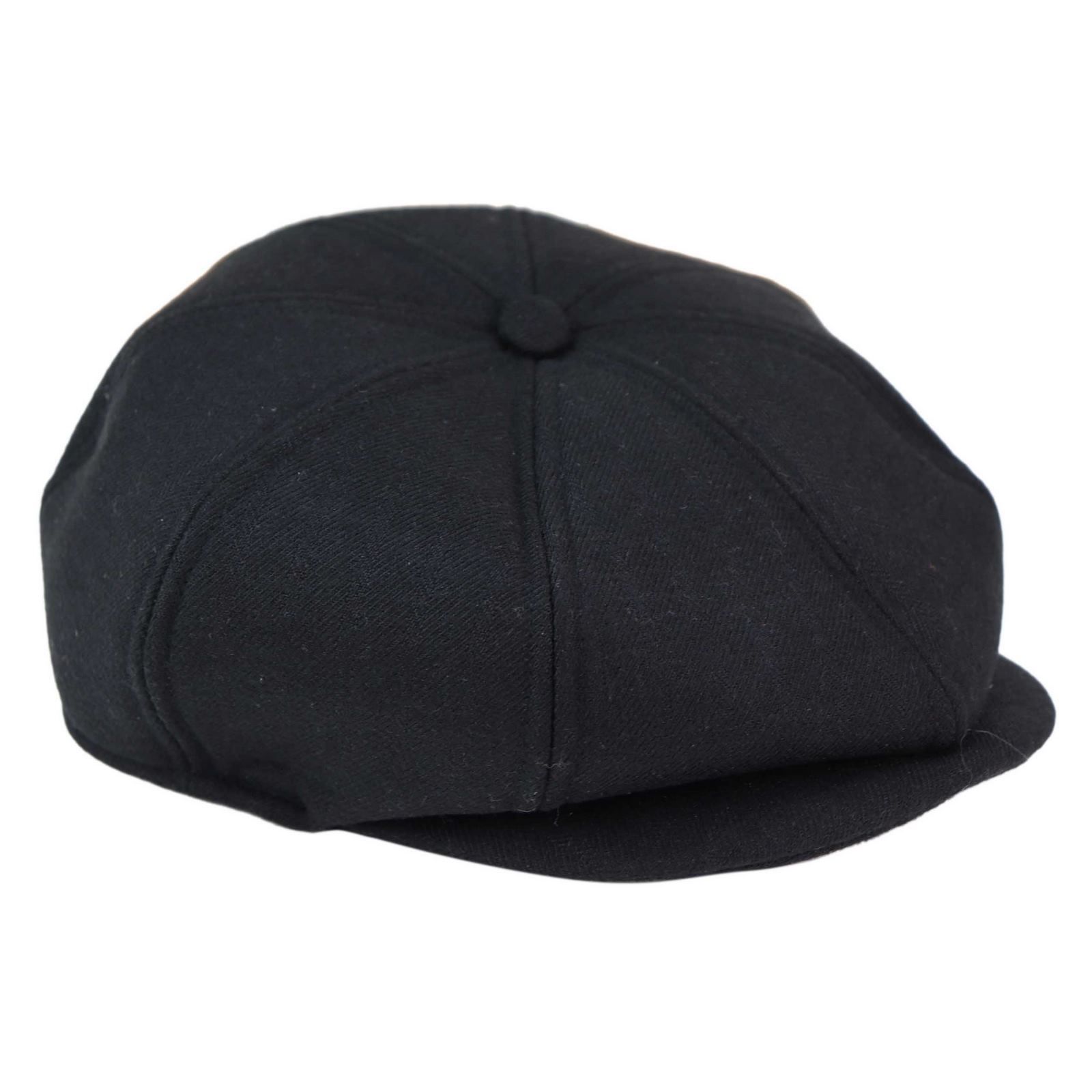 Vīriešu 8 paneļu Peaky Blinders cepure - melna