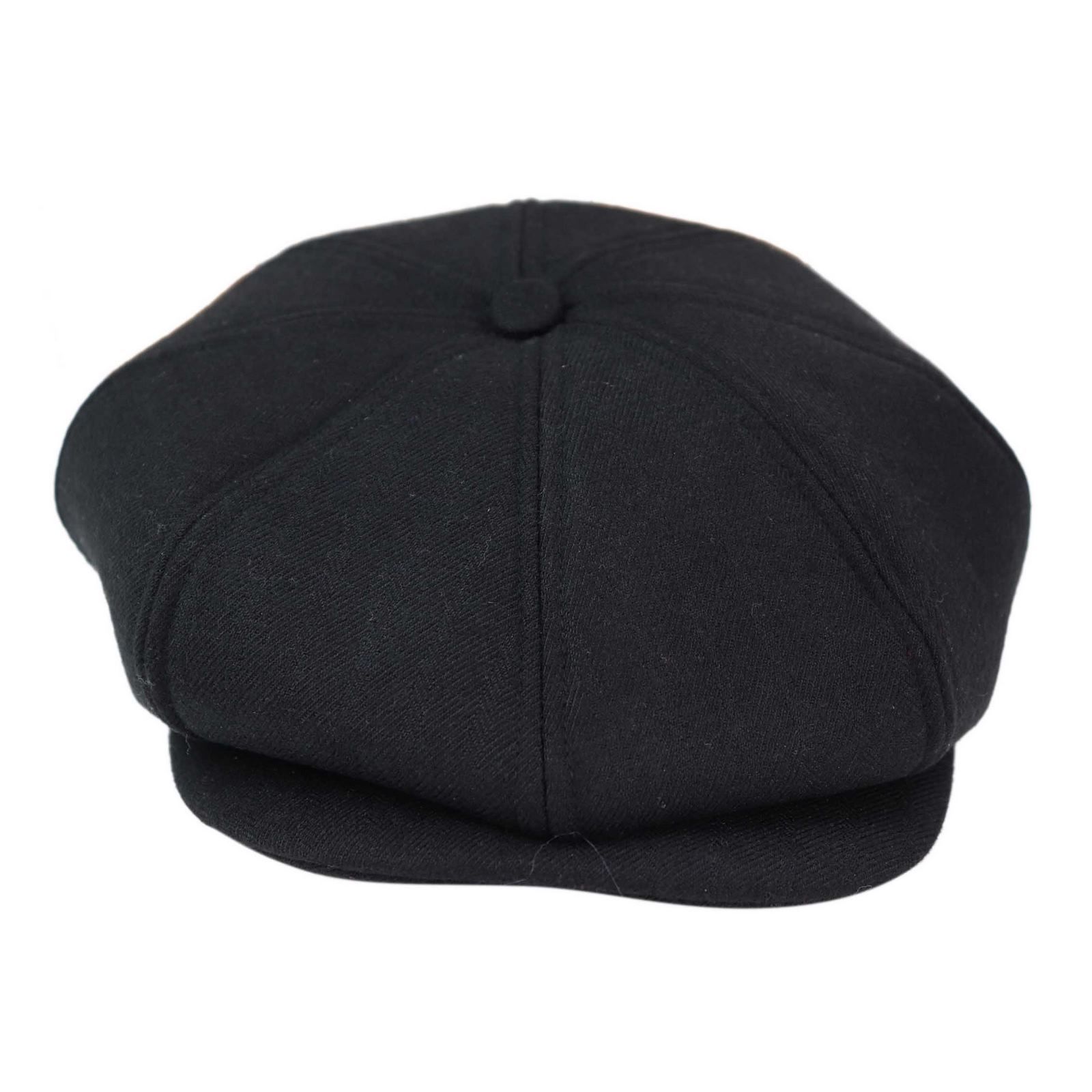 Vīriešu 8 paneļu Peaky Blinders cepure - melna