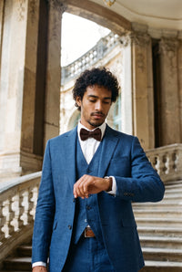 Vīriešu brūna adīta tauriņa kaklasaite