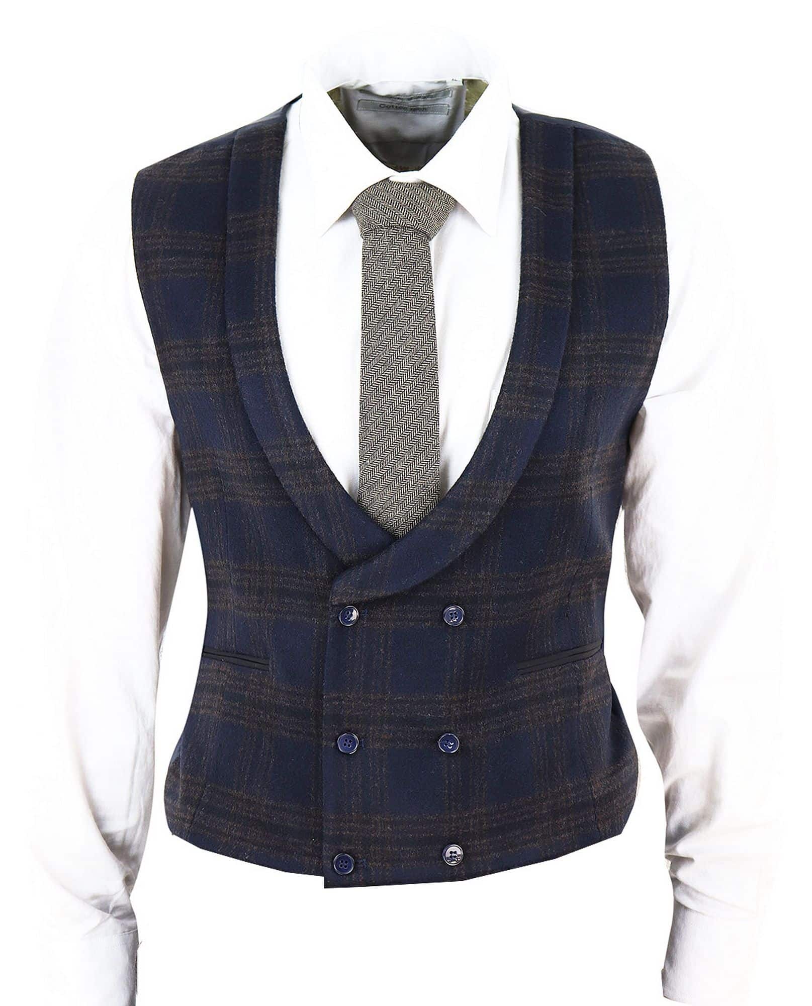 Vīriešu divrindu tvīda veste