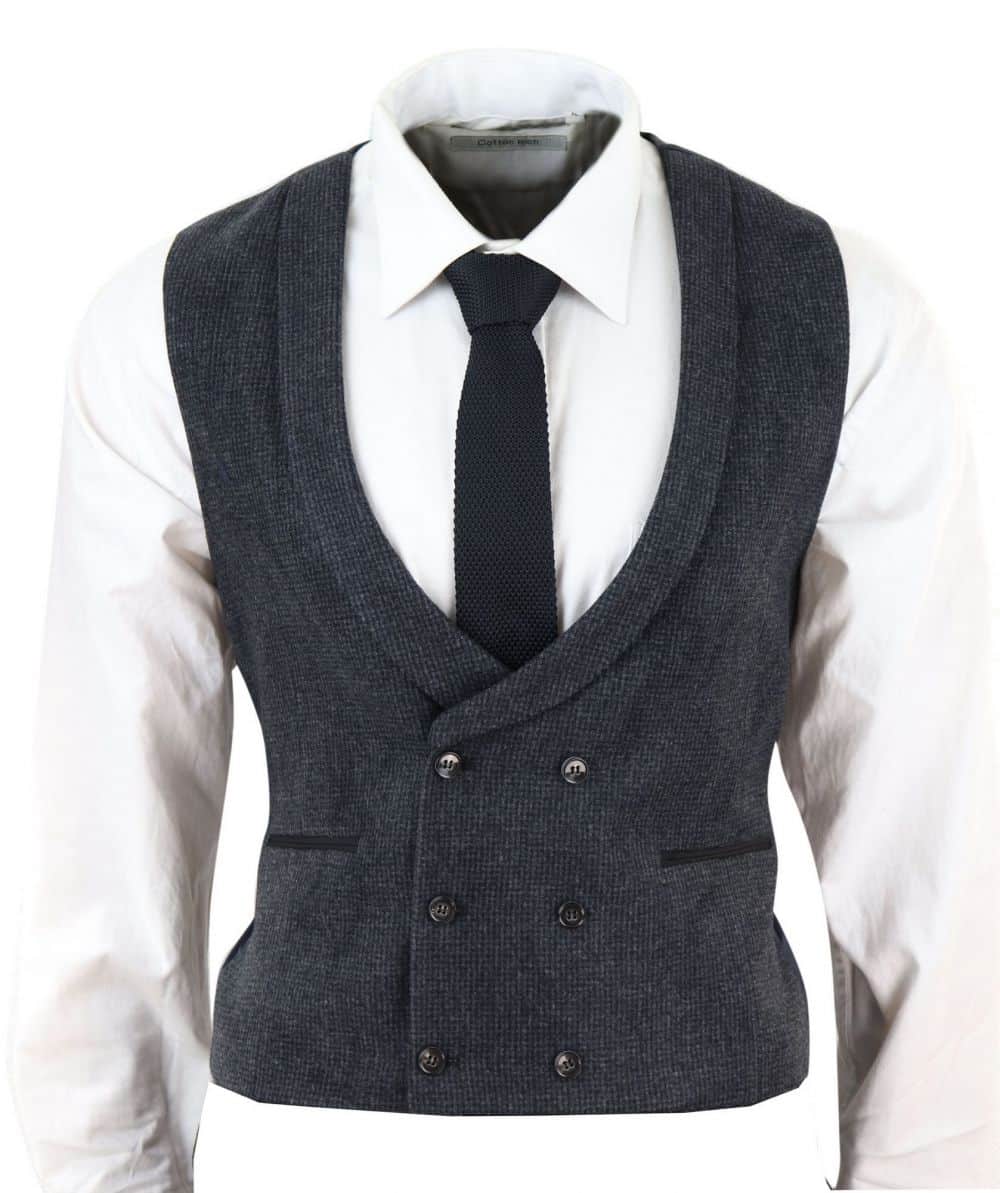 Vīriešu divrindu tvīda veste