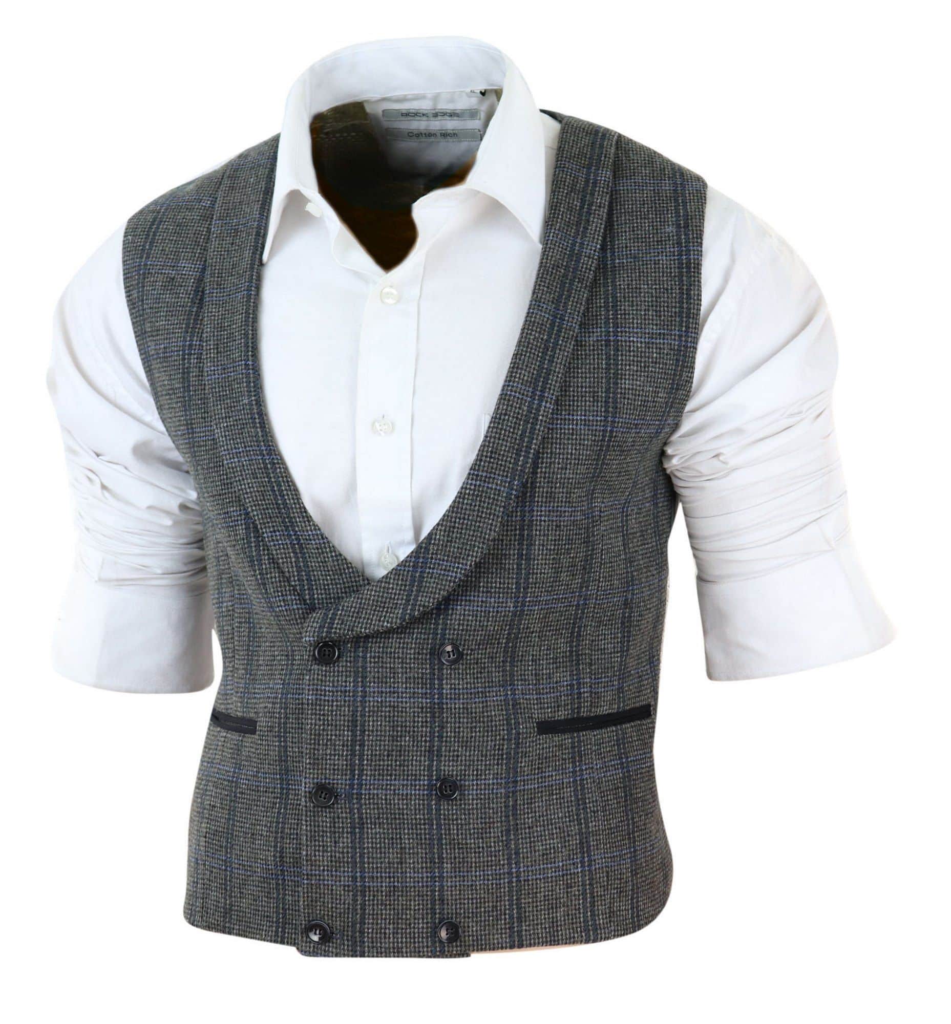 Vīriešu divrindu tvīda veste