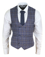 Vīriešu divrindu veste ar ķēdīti - Cavani Bonita - zila