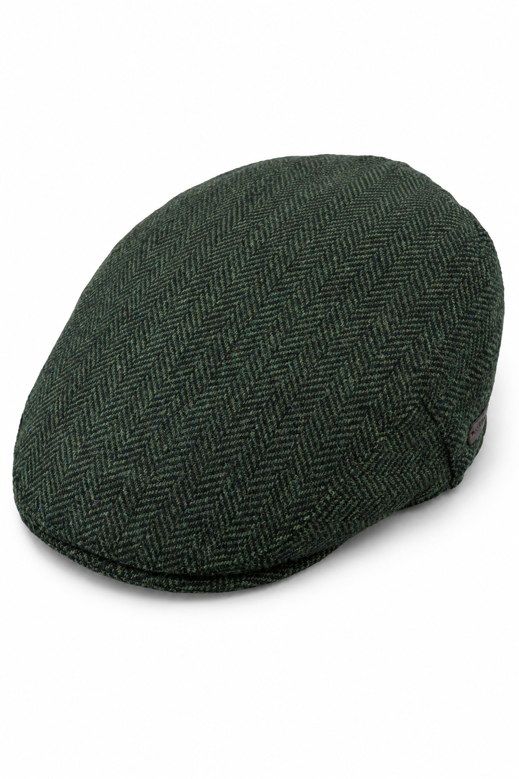 Vīriešu plakana cepure ar vilnas "siļķu kaula" rakstu, olīvu krāsas tvīda raksts, klasisks 1920. gadu unisex stila zēniem