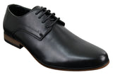 Vīriešu apavi ar šņorēm, vienkāršiem ādas oderējumiem, eleganti, ikdienas, formāli, melni